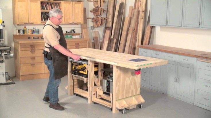 Power tool friendly bench