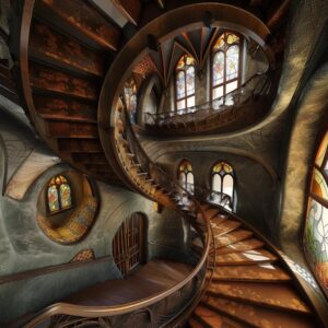 Escher stairs Alice in wonderland