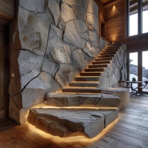 Creative interior design ideas with rock wall factors