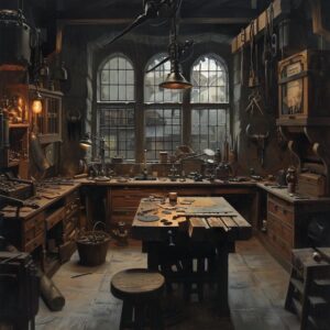 An artificers workshop.